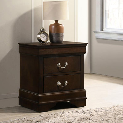 2 tables de chevet Cappuccino pour la décoration intérieure de la chambre à coucher 2 tiroirs en finition