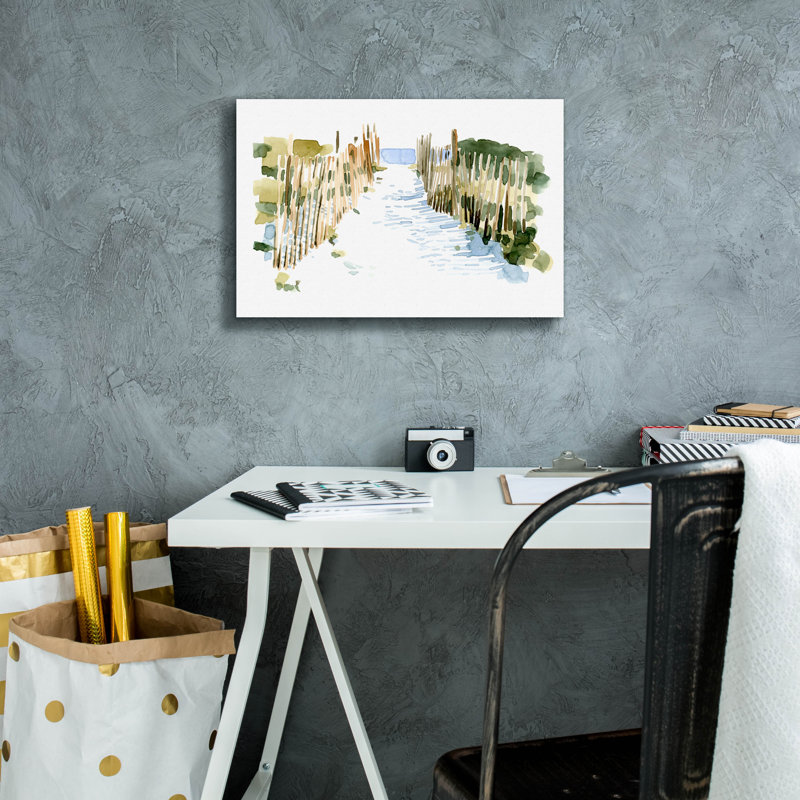 Toile épique Graffiti «Beach Impressions 1» par Emma Caroline, 18 po x 12 po
