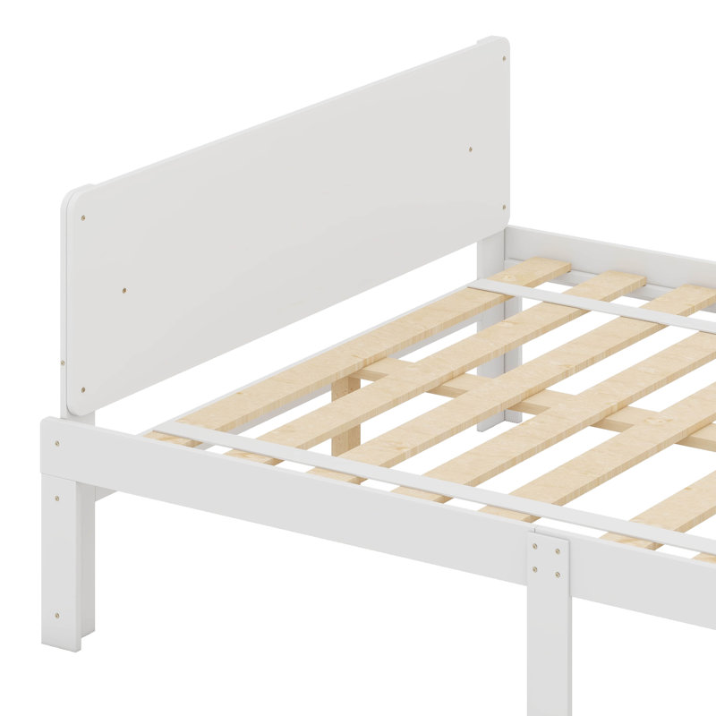 Full Bed With Footboard Bench, White