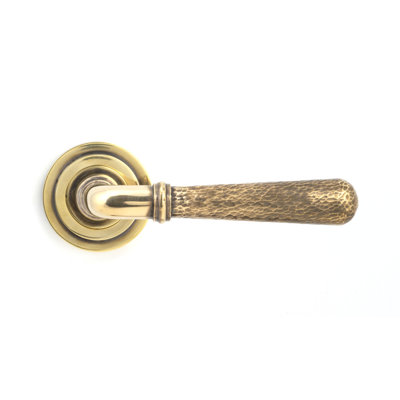 Hammered Newbury Lever on Rose Set (Art Deco)