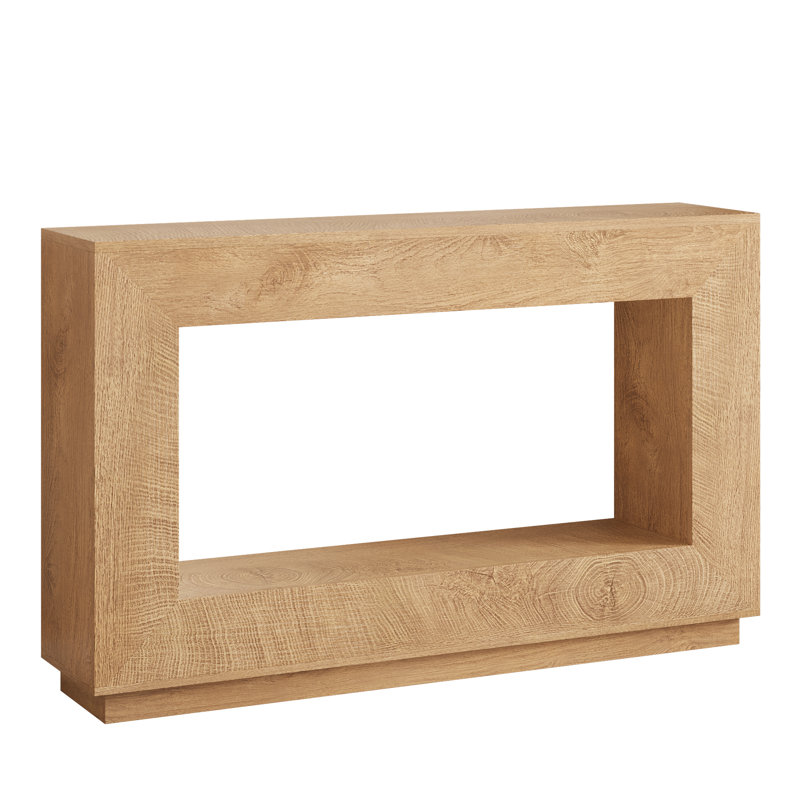 Mia 55-inch Wood Rectangular Console Table, 2-tier Farmhouse Entryway Table