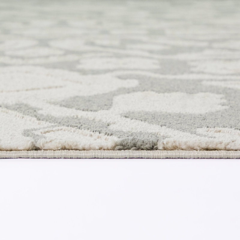 Tapis traditionnel biologique Nandor bleu/beige, 7 pi 10 po x 10 pi