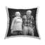 Coussin d'extérieur imprimé carré blanc personnalisé
