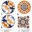 Yellow And Blue Tiles In Greece IV - Abstract Tile Metal Wall Art-1431827512