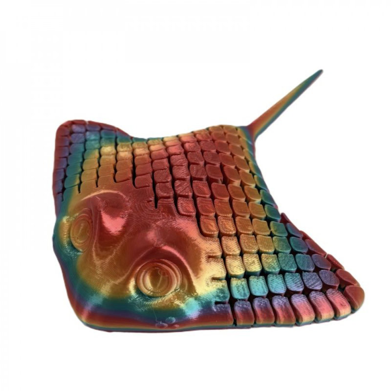 Figurine de raie manta imprimée en 3D, H 1 po x l 5,25 po x P 6,5 po