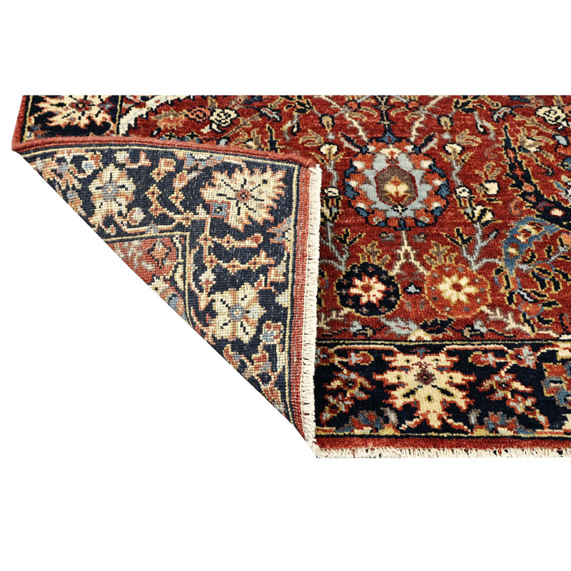 Hand Knotted Wool Oriental Area Rug, Runner 2'6" x 14'