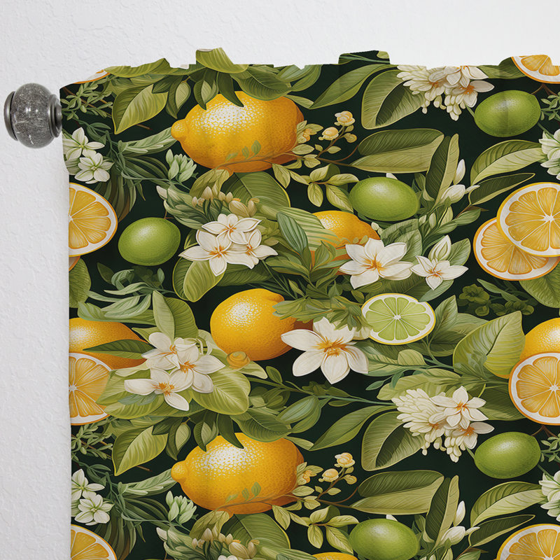 Rideau floral - Rideau floral obscurcissant - 1 panneau, L 52 po x L 108 po