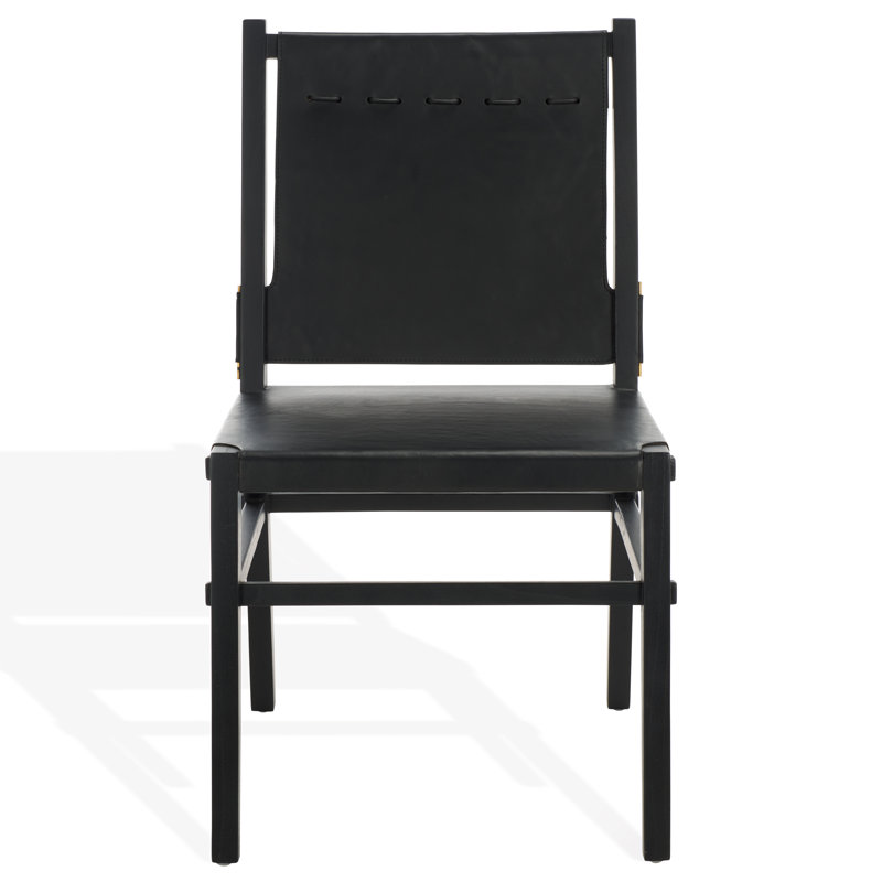 Catriella Leather Dining Chair, Black