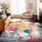Noires Abstract Ivory/Gray/Blue Area Rug-1570309462