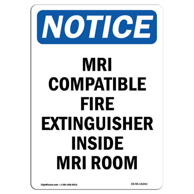 Mri Compatible Fire Extinguisher Sign
