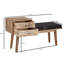 Mineola Genuine Leather Upholstered Storage Bench-1783555701