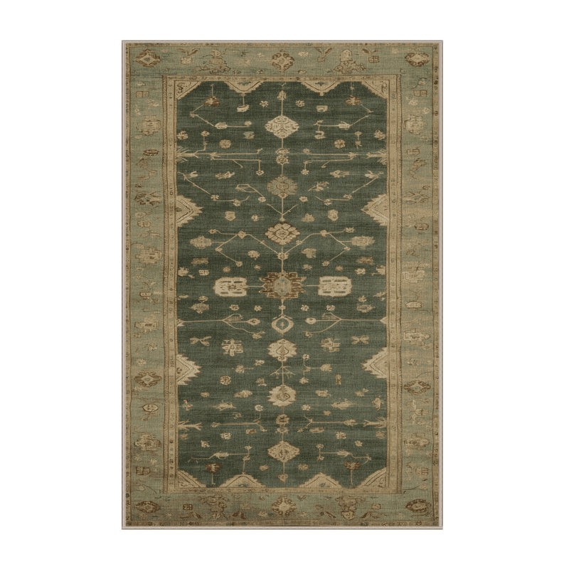 Machine Washable Overdyed Brown Area Rug, Rectangle 5' x 7'