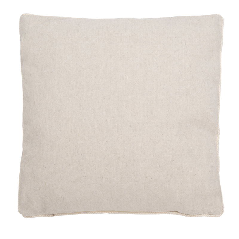 Felina Fish Embroidered Cream Coastal Throw Pillow