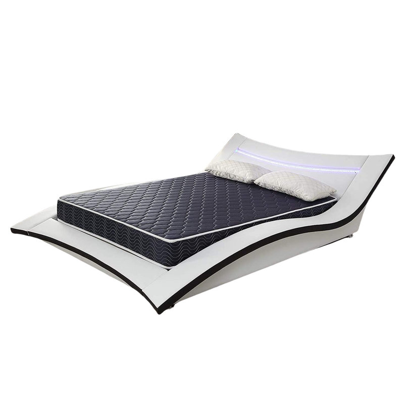 6-inch Waterproof Full Size Mattress With Navy Blue Diamond- Fabric And High Foam For Sleep Support