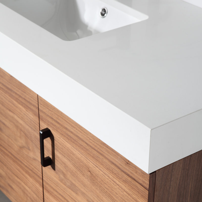 Veemon 48” W Single Vanity, Walnut