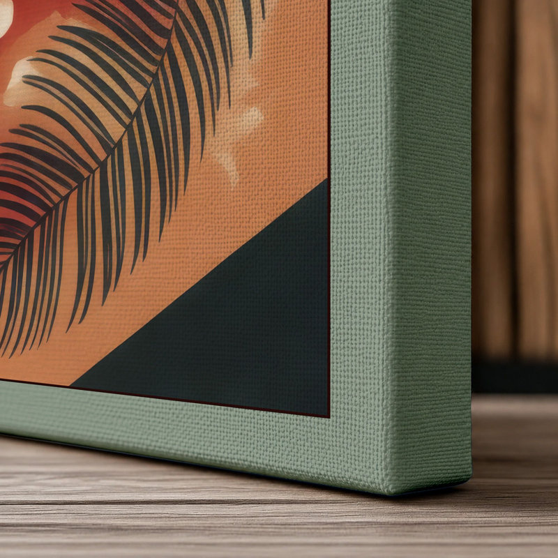 Feathered Blossoms Botanical - Wrapped Canvas, 18x12 - 45.7 x 30.5 cm, Sage Border