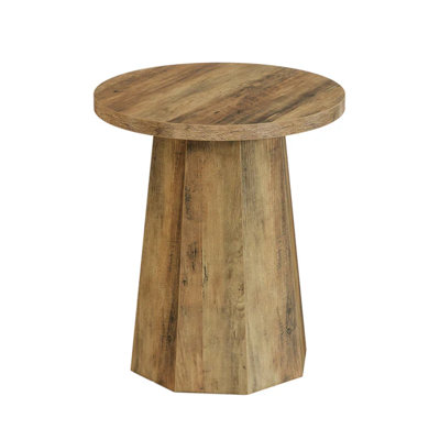 Wooden Coffee Table,Small End Table,Side Table,Round Reading Table