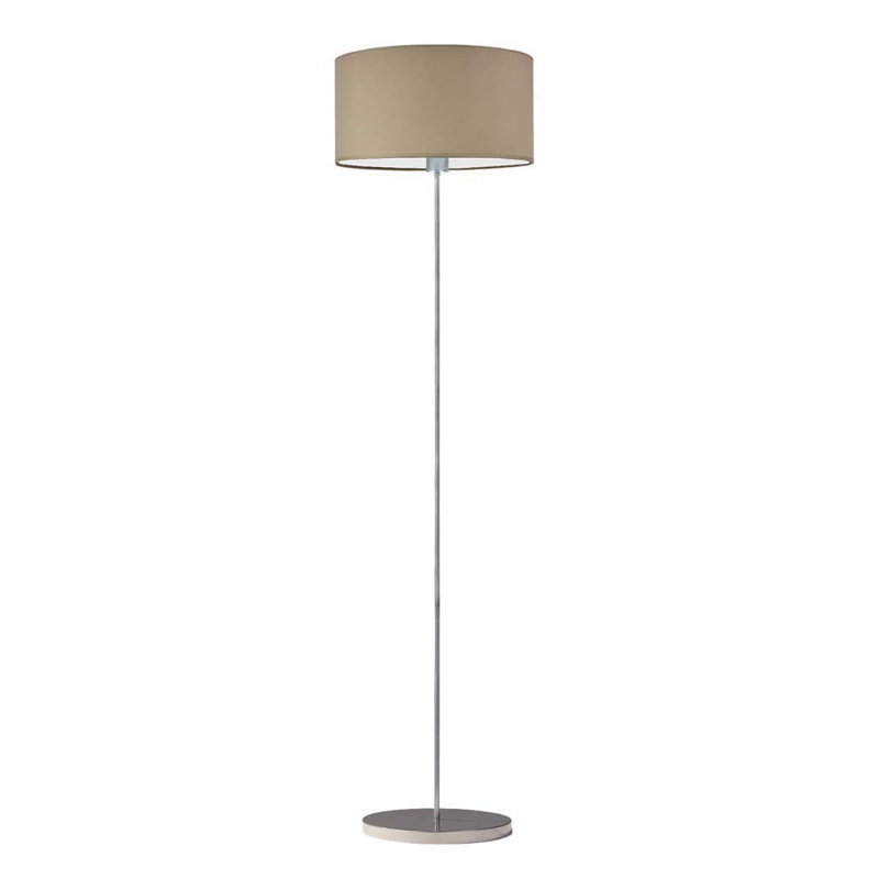 Askel 156cm Traditional Floor Lamp, Silver, Beige