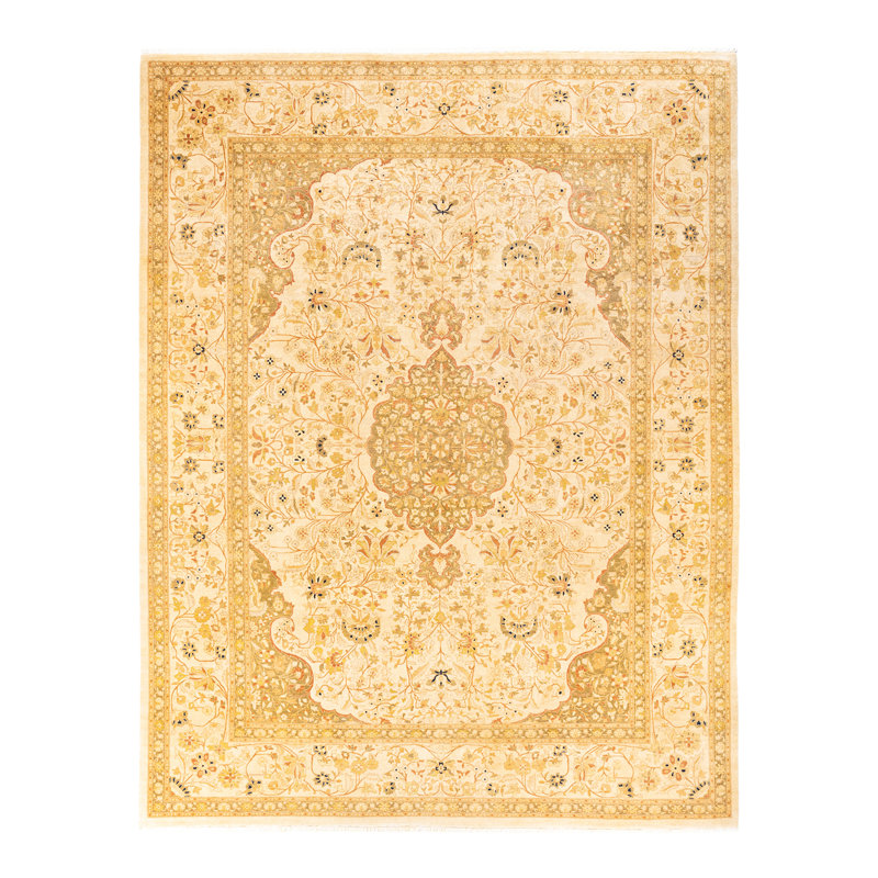 Tapis unique en laine noué à la main 9 pi 3 po x 11 pi 9 po Hayner