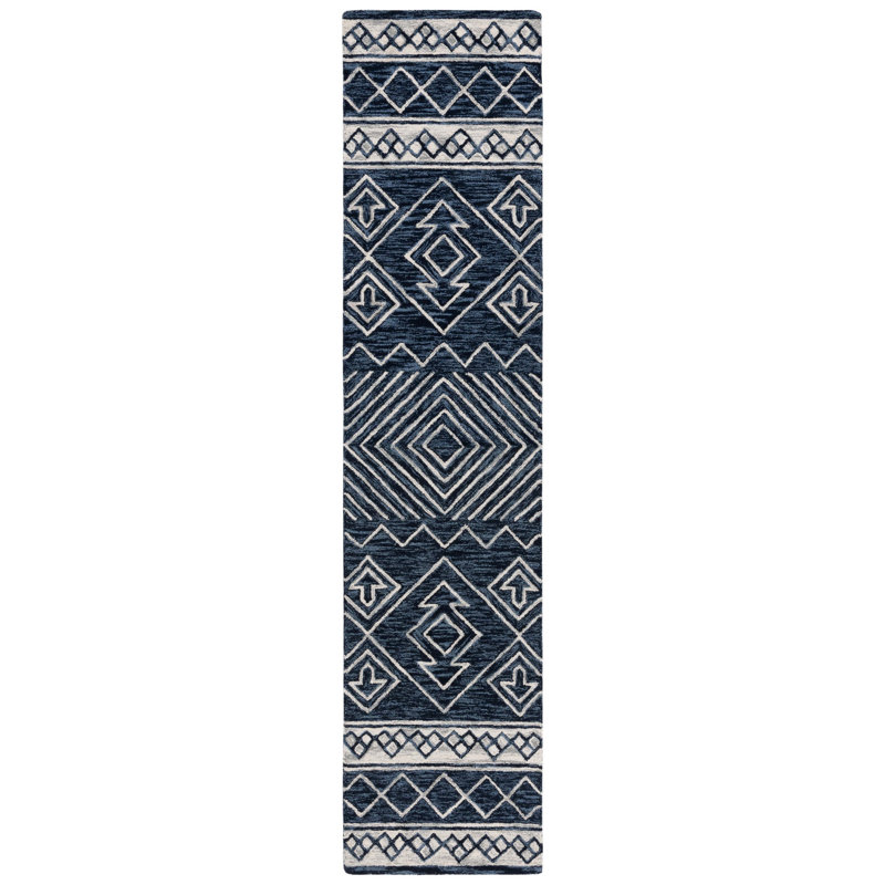 Metro Hand Tufted Wool And Cotton With Latex Southwestern Rug, Square 6'