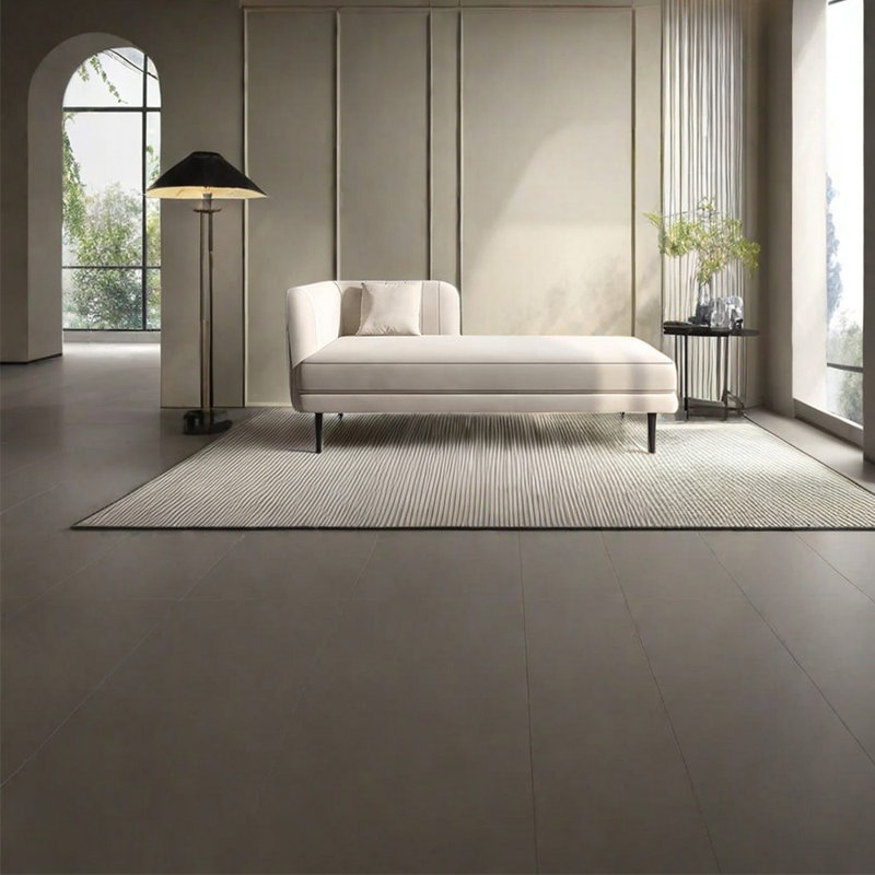 Chaise longue rembourrée Tione, Accoudoir à gauche (vu de face), Beige