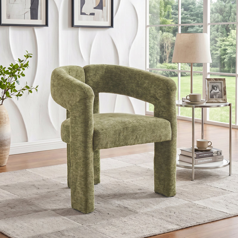 Upholstered Armchair, Green