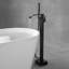 34"H Solid Brass Single-Handle Floor Mount Freestanding Tub Faucet with Handheld Shower-80833953