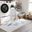 Machine Washable Nash Ivory/Blue Rug-1010277325
