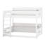Lit superposé grand sur grand avec tablettes de rangement et ports USB, lit superposé en bois massif avec échelle et garde-corps-123077618
