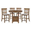 Ensemble de salle à manger moderne à hauteur de comptoir moderne avec table extensible et base de rangement-1856466244