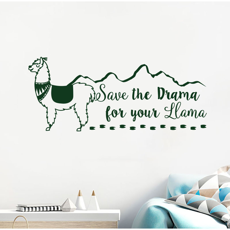 «Save the Drama for your Llama», adhésif décoratif, Vert