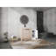 Meuble-lavabo autoportant modulaire de 42 po avec lavabo en céramique blanche, armoires de rangement et portes à fermeture en douceur