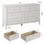 Commode moderne 7 tiroirs avec poignées dorées Dezmand Porter-352075806