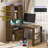 L-Shaped Computer Desk With LED Light, Bookshelf & Storage Drawers