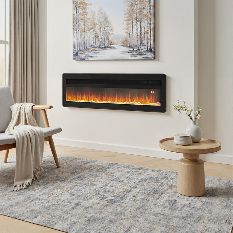 tempered glass panel Electric Fireplace, 38.6cm H x 101.6cm W x 14.6cm D
