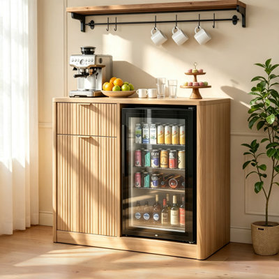 Buffet 39,4 "avec îlot de cuisine et armoire à café