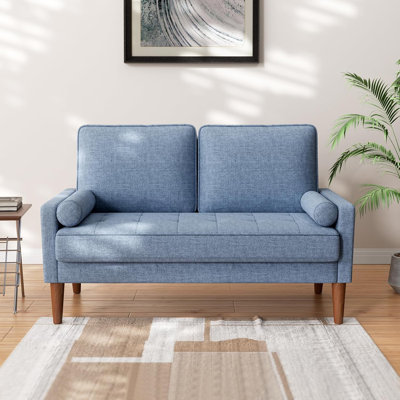 Canapé-causeuse, petit canapé de 48 po de style Mid-Century pour les petits espaces, la chambre à coucher et le salon