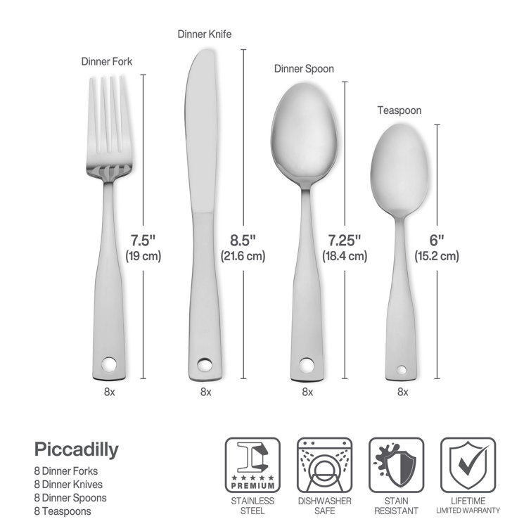 24 Stainless Steel Tablespoons Dinner Spoons Silverware Flatware