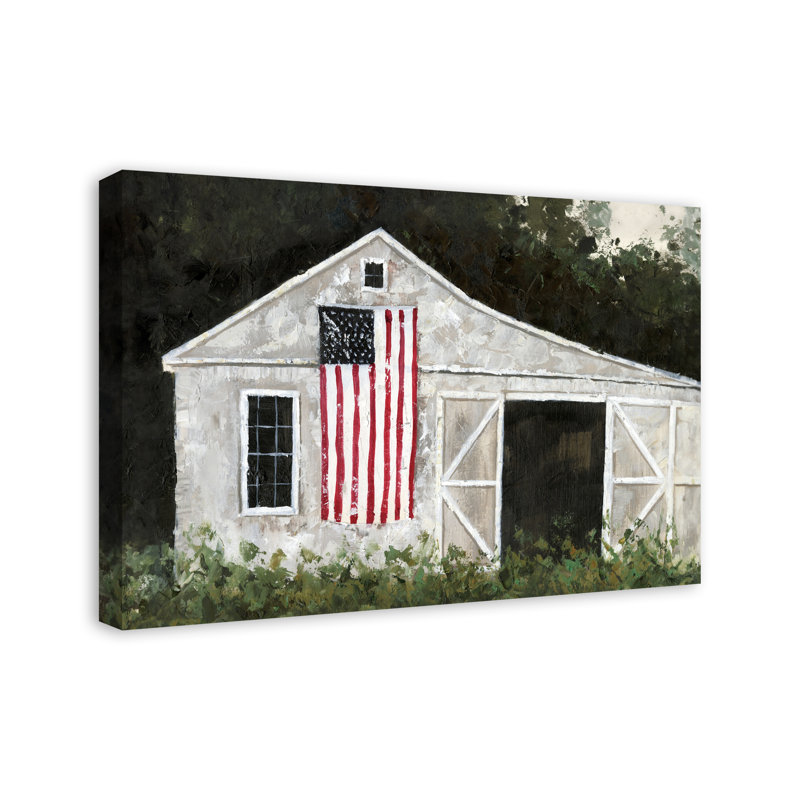 Ensemble de toile blanche rustique patriotique II sur toile