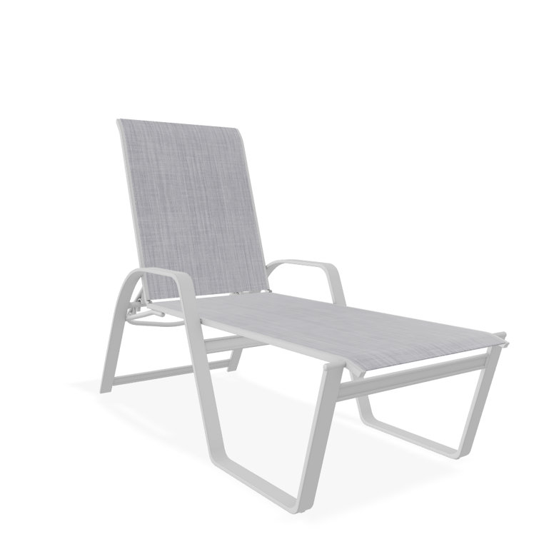Holna Outdoor Rust-Resistant Metal Chaise Lounge