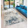 Edgeworth Abstract Machine Woven Cream Blue Area Rug