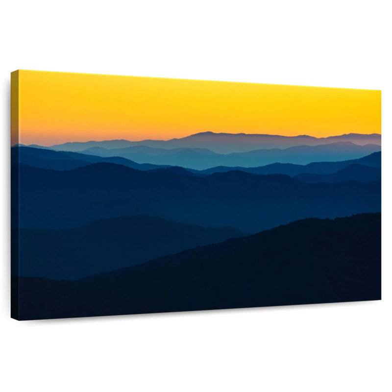 Abstrait lever de soleil, H 32 po x l 48 po