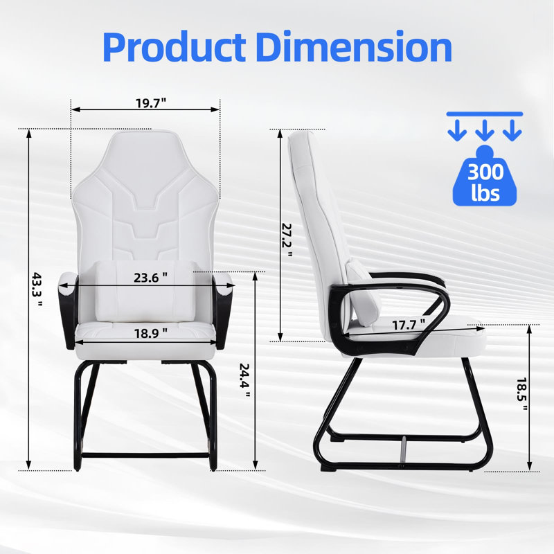Faux Leather Seat Reception Chair