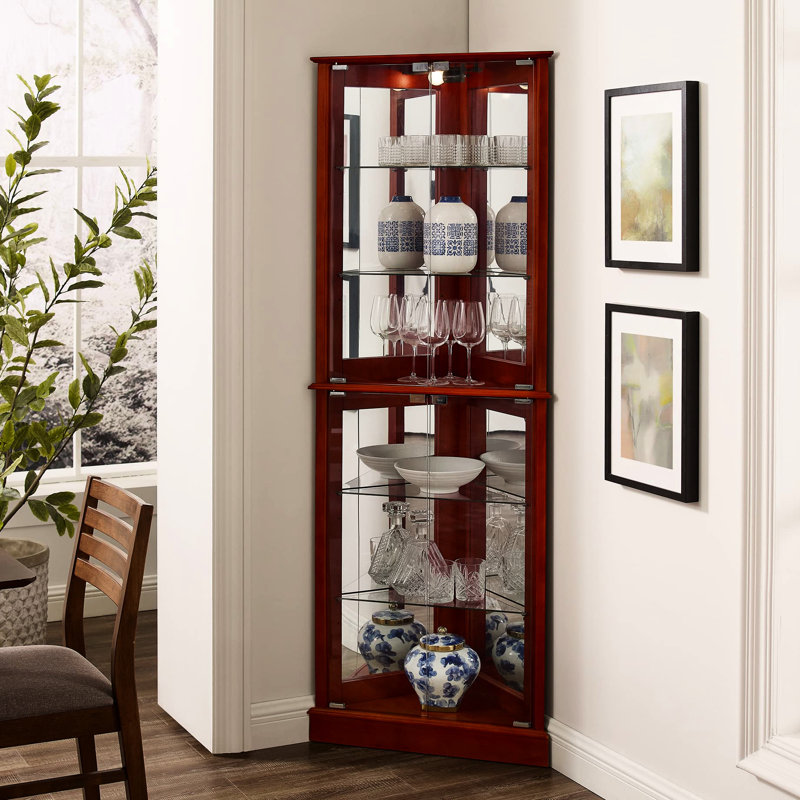 Armoire de coin en miroir avec miroir