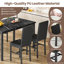 Ensemble de table de salle à manger pour 4 personnes, table de salle à manger 5 pièces en faux marbre avec 4 chaises rembourrées modernes pour petits espaces, cuisine à domicile, appartement-1528573597-1528573596