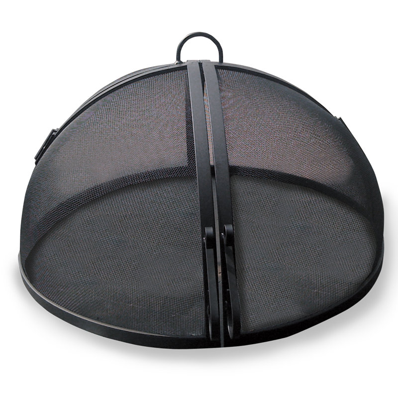 Round Fire Pit Spark Screen, 17" H x 58" W x 58" D