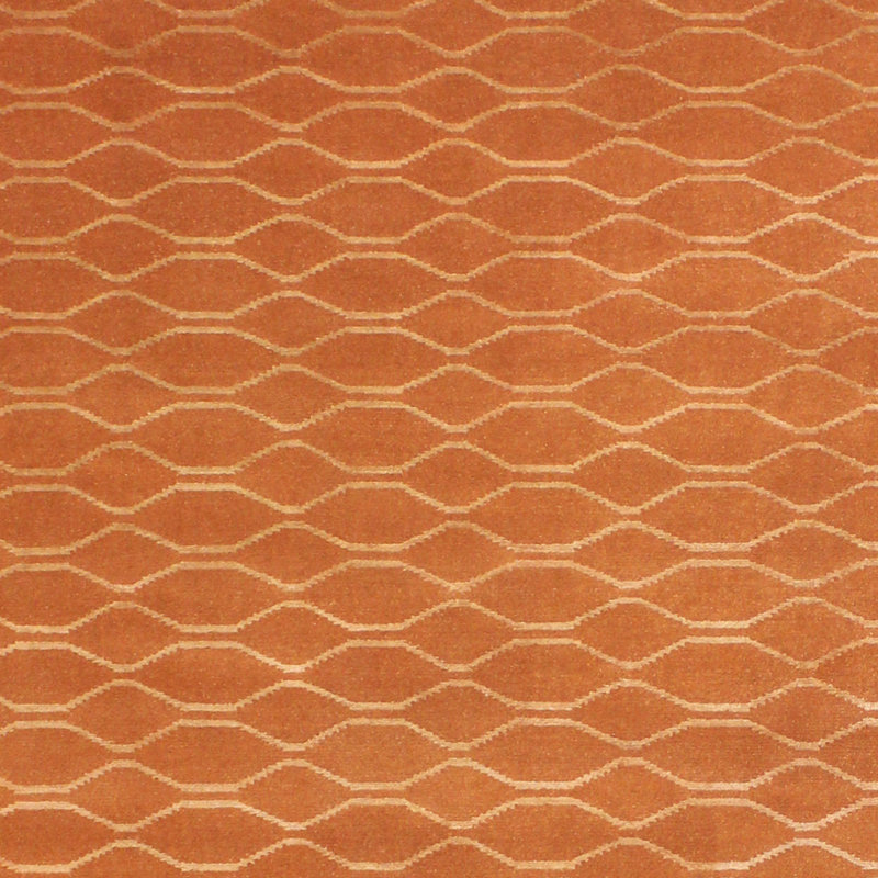 Hand Knotted Area Rug in Chili, Rectangle 6' x 9'