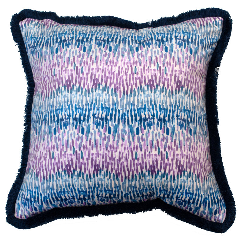 Ayari Abstract Blue Sqaure Cushion