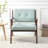 Mid-Century Modern Accent Chair with Plush Cushions - 30" Solid Wood Frame with Angled Arms for Living Room-130459519-131994278