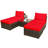Wicker 2 - Person Patio Conversation Set with Cushions